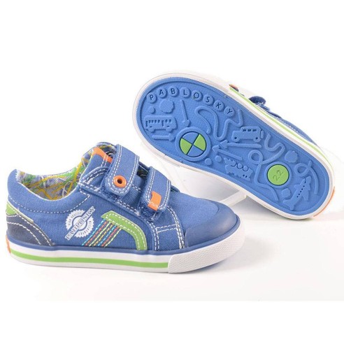 953410 Pablosky Zapatilla Comprar Zapatilla lona con puntera de goma y talón con collarín acolchado. Forro textil y plantilla de