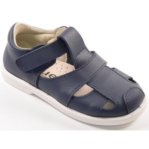 24401 Xiquets Sandalia Sandalia de piel, plantilla en piel acolchada extraíble, cierre con velcro ajustable y piso de goma antid