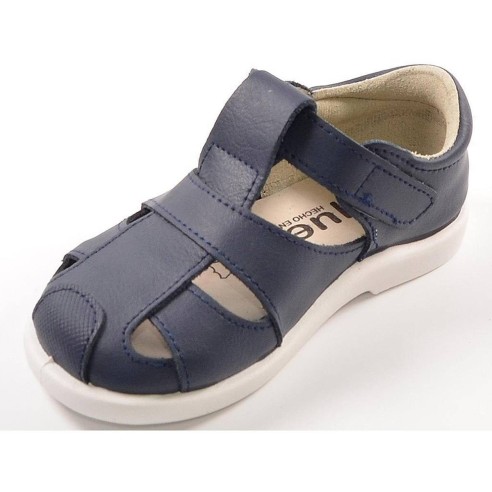 24401 Xiquets Sandalia Sandalia de piel, plantilla en piel acolchada extraíble, cierre con velcro ajustable y piso de goma antid