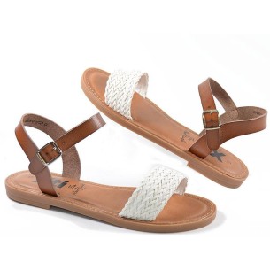57488 Xti Sandalia Sandalia sintético, pala tira trenzada y pulsera con hebilla ajustable. Planta acolchada y piso plano antides 2
