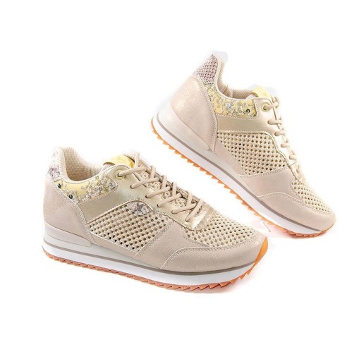 Diana Yumas Sneaker Sneaker de nylon perforado y sintético. Cierre en cordones ajustable. Plantilla textil con cuña interior lát