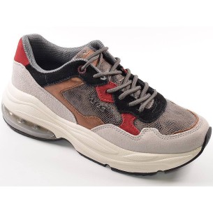 Glorya Yumas Sneaker Sneaker en piel vuelta y microfibra transpirable. Forro textil y plantilla latex confort. Cierre en cordone