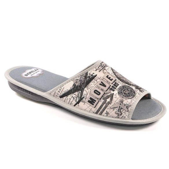 1580 Biorelax Chancla Zapatilla Chancla textil puntera abierta, con esponja técnica y tejidos transpirables de máxima calidad. P