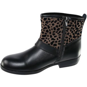 26916 Conguitos Botín Botín de piel combinado con animal print. Forrado interior en textil y cierre con cremallera interior. Pis 2