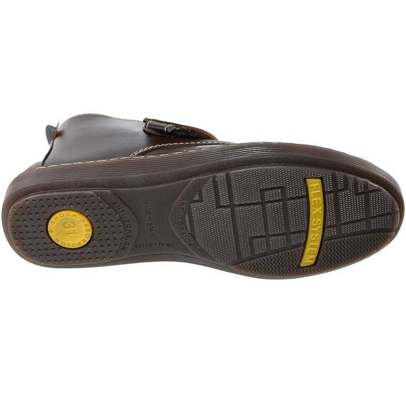 25007 Conguitos Botín Comprar Botín de piel con cierre de velcro y forro en textil. Piso de goma antideslizante y muy flexible.