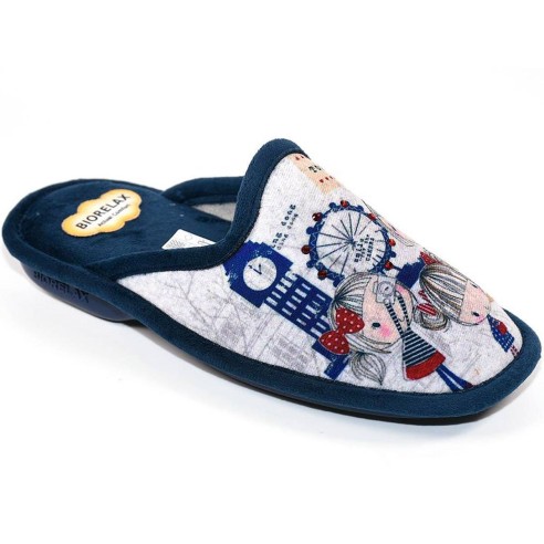 4557 Biorelax Zapatilla Casa Comprar Zapatilla destalonada textil transpirable. Plantilla de látex esponja técnica ergonómica in