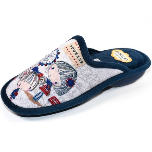 4557 Biorelax Zapatilla Casa Comprar Zapatilla destalonada textil transpirable. Plantilla de látex esponja técnica ergonómica in