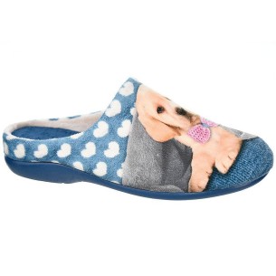 10451 Cmconfort Zapatilla Casa Comprar Zapatilla destalonada, fabricada en textil muy suave y plantilla acolchada. Piso de goma  2