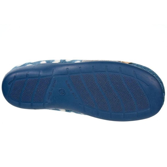 10451 Cmconfort Zapatilla Casa Comprar Zapatilla destalonada, fabricada en textil muy suave y plantilla acolchada. Piso de goma 