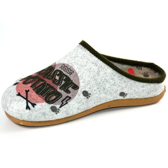 Eferding Hot Potatoes! Zapatilla Casa Comprar Zapatillas estar por casa, estampado de fieltro reciclado y planta afelpada poliés