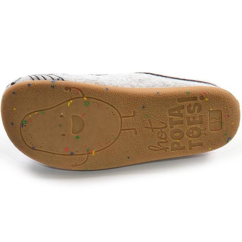 Lingenar  Hot Potatoes! Zapatilla Casa Zapatilla de estar por casa tipo babucha, fieltro reciclado y planta afelpada poliéster s