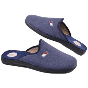 331-27 Calzamur Chancla Zapatilla Chancla textil con puntera cerrada. Plantilla acolchada para un máximo confort. Piso de goma a 2