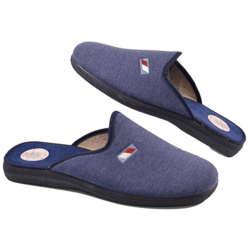 331-27 Calzamur Chancla Zapatilla Chancla textil con puntera cerrada. Plantilla acolchada para un máximo confort. Piso de goma a