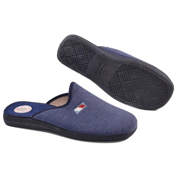 331-27 Calzamur Chancla Zapatilla Chancla textil con puntera cerrada. Plantilla acolchada para un máximo confort. Piso de goma a