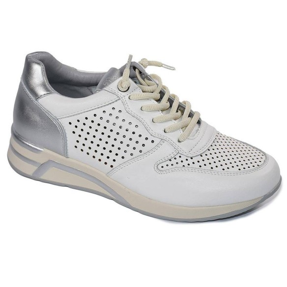 3550 Treintas 30s Zapato Confort Zapato de piel perforada. Plantilla acolchada memory foam extraíble. Cierre en cordones y suela