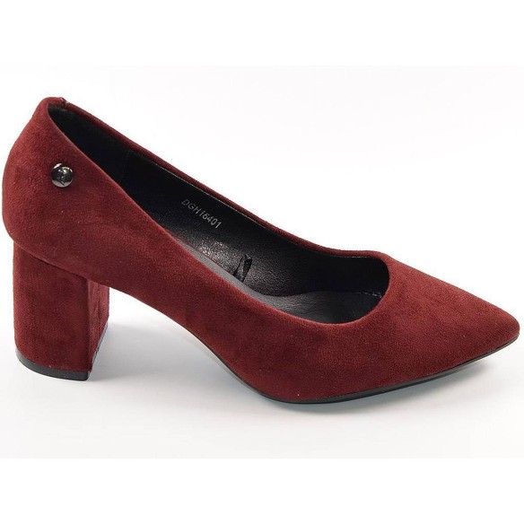 16401 D'Angela Zapato Comprar Zapato salón textil, forro sintético con planta en piel. Piso de caucho y tacón ancho de 6cm. de a