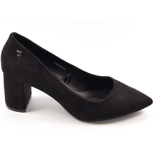 16401 D'Angela Zapato Comprar Zapato salón textil, forro sintético con planta en piel. Piso de caucho y tacón ancho de 6cm. de a