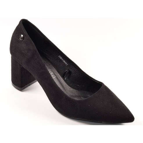 16401 D'Angela Zapato Comprar Zapato salón textil, forro sintético con planta en piel. Piso de caucho y tacón ancho de 6cm. de a