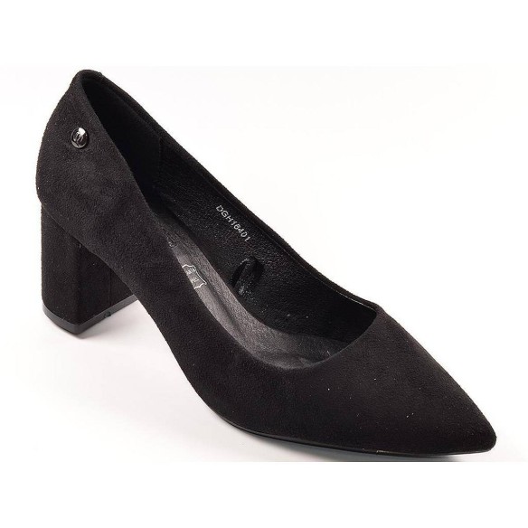 16401 D'Angela Zapato Comprar Zapato salón textil, forro sintético con planta en piel. Piso de caucho y tacón ancho de 6cm. de a