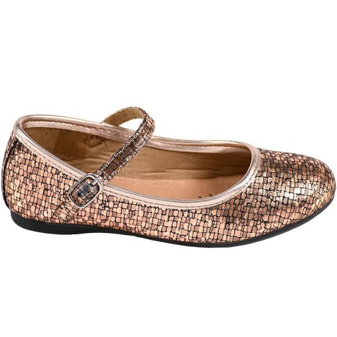 24005 Conguitos Zapato Mercedes Zapato mercedes en sintético metalizado. Forro textil y cierre en hebilla. Piso de goma antidesl