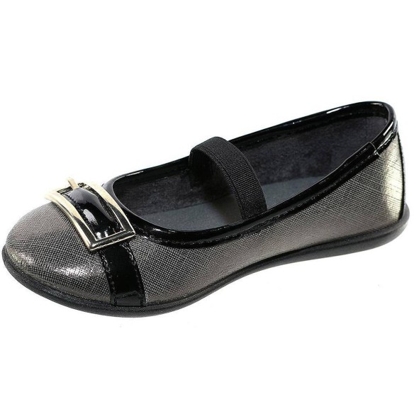 26540 Conguitos Zapato Zapato sintético metalizado. Forro textil y elástico en empeine. Piso de goma antideslizante y muy flexib