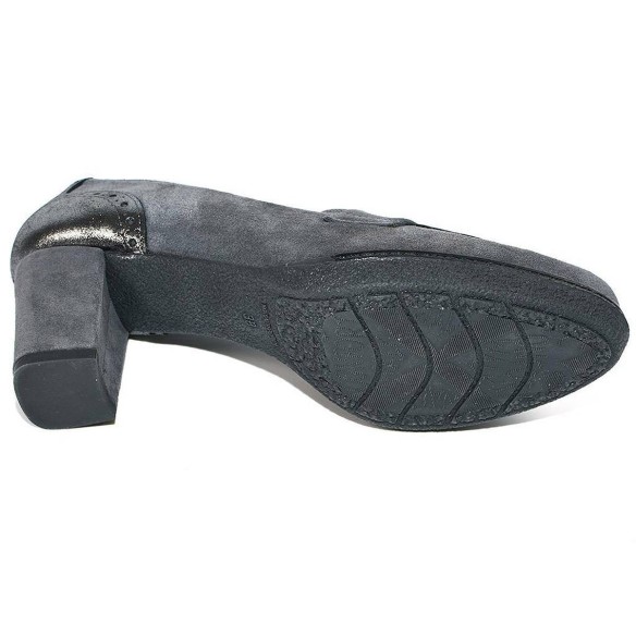 82516 Desireé Zapato Comprar Zapato de piel serraje y piel metalizada en pala y talón. Forro textil. Plantilla confort. Platafor
