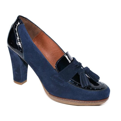 2191 Desireé Zapato Comprar Zapato de piel serraje y piel charol en pala y talón. Forro textil. Plantilla confort. Plataforma an