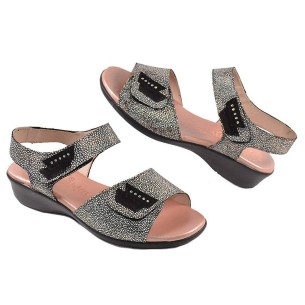 3317 Miba Sandalia Confort Sandalia piel, pala y pulsera con cierre de velcro ajustable y forro de piel. Planta piel confortable 2