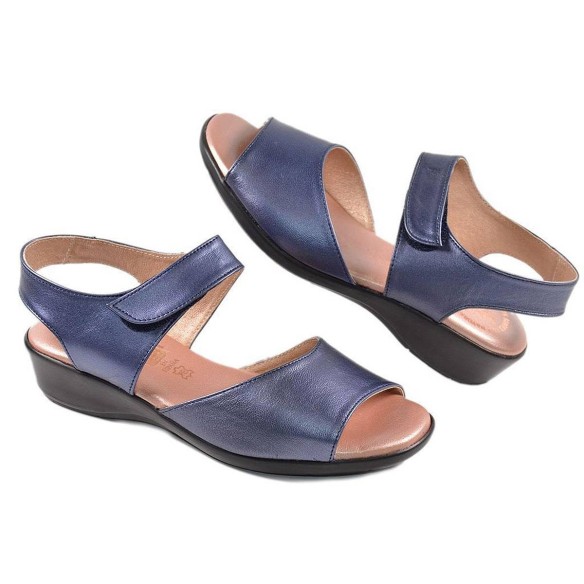 500 Miba Sandalia Confort Sandalia piel y forro piel, cierre pulsera con velcro , para un ajuste perfecto. Plantilla piel confor