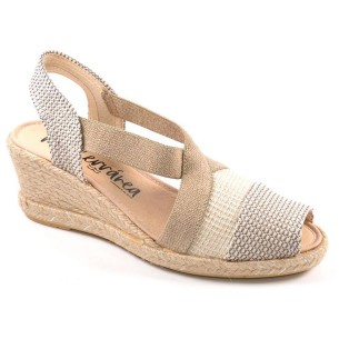 10312 Mediterranea Alpargata Zapatilla Alpargata textil con elásticos laterales, forro interior textil y plantilla acolchada. Pi