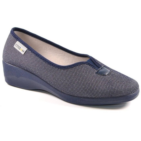 2556 Cosdam Zapatilla Zapatilla textil con acolchado transpirable, elástico en empeine ajustables. Piso caucho con cuña antidesl