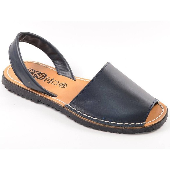 T-1-S Crecendo Sandalia Ibicenca Sandalia Ibicenca de piel, con cierre de velcro ajustable. Planta en piel y piso de goma antide