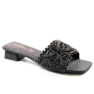 19675 D´Angela. Zueco Chancla tipo Zueco pala en rafia trenzada y tacón de 2 cm.es el complemento perfecto para un look mas rela 2