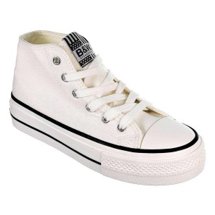 52716 B&w Zapatilla Bota 52716 B&W. Zapatilla con caña alta de lona, forro interior textil. Cierre cordones ajustables. Piso de  2