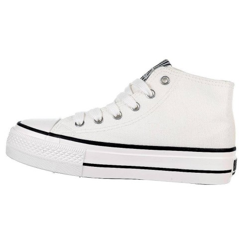 52716 B&w Zapatilla Bota 52716 B&W. Zapatilla con caña alta de lona, forro interior textil. Cierre cordones ajustables. Piso de 