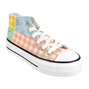 52729 B&w Zapatilla Botín 52720 B&W. Zapatilla con caña alta de lona , forro interior textil. Cierre cordones ajustables. Piso d 2