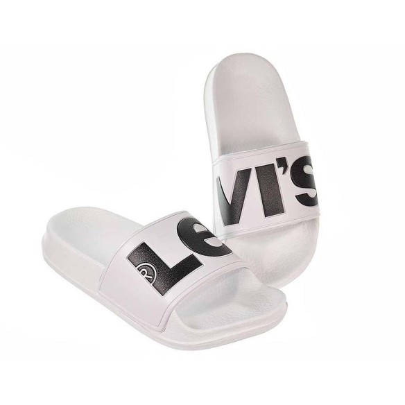 June Levi´s Zueco JUNE LEVI´S. Chancla sandalia zapatilla de playa tipo ZUECO en material sintético con grabado en pala y forro 