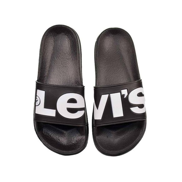 June Levi´s Zueco JUNE LEVI´S. Chancla sandalia zapatilla de playa tipo ZUECO en material sintético con grabado en pala y forro 