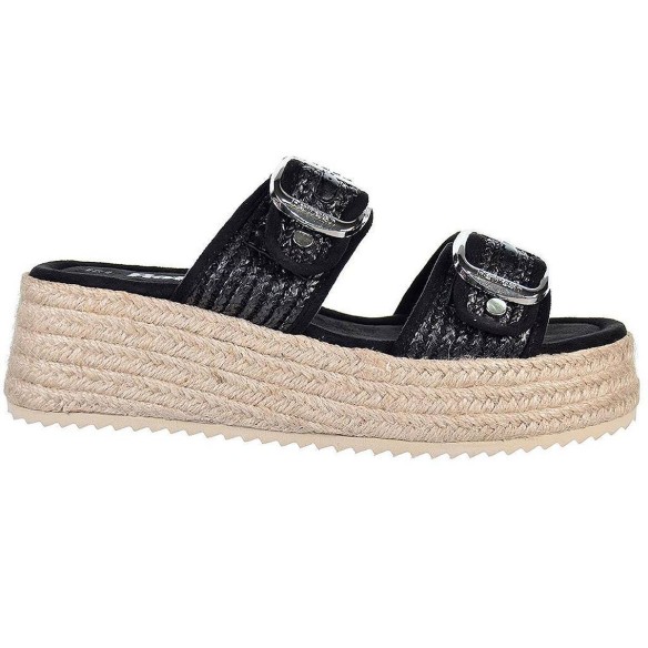 79597 Refresh Zueco 79597REFRESH. Sandalia tipo Zueco de rafia. Forrado textil y cierre con doble hebilla. Piso plataforma de 6c