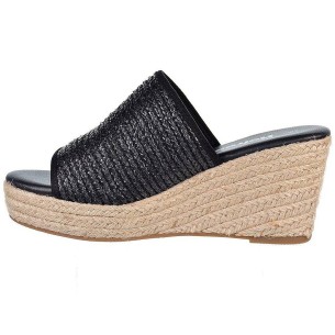 79785 Refresh Zueco Sandalia Zueco de rafia, forrado interior en textil y plantilla acolchada. Piso de plataforma con cuña de 8c 2