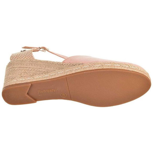 79141 Refresh Alpargata 79141 REFRESH.Zapatilla tipo  Alpargata en antelina y cierre con hebilla. Plantilla textil acolchada. Pi