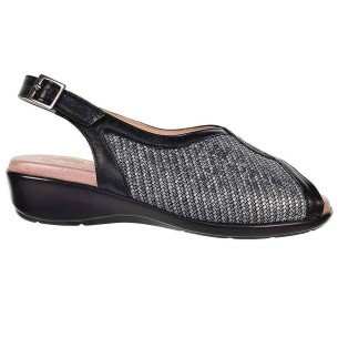 496 Miba  Sandalia 496 MIBA. Sandalia en material de piel y textil acolchado. Plantilla de piel confort, cierre con hebilla ajus