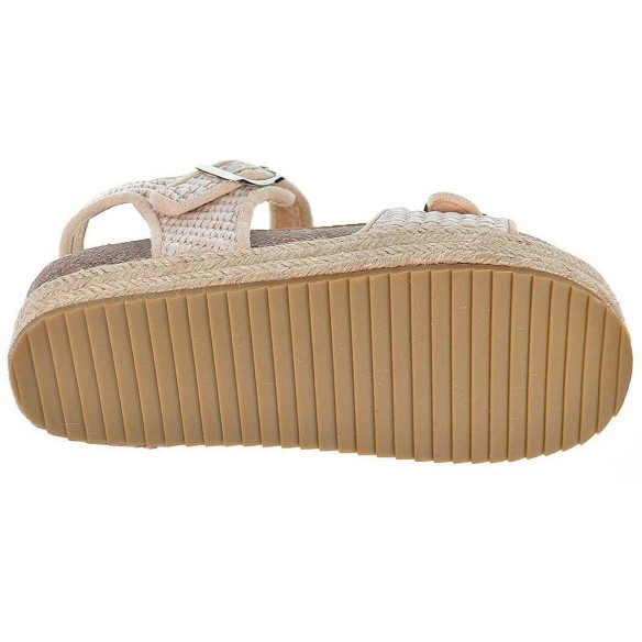 58024 Xti Kids Sandalia 58024 XTI KIDS. Sandalia de rafia trenzada. Cierre con hebilla. Planta de bio y piso plataforma de 4cm.d