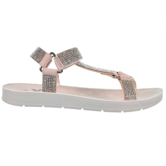 58039 Xti Kids Sandalia 58039 XTI KIDS. Sandalia en material sintético con pedrería. Cierre con velcro ajustable en empeine. Pis