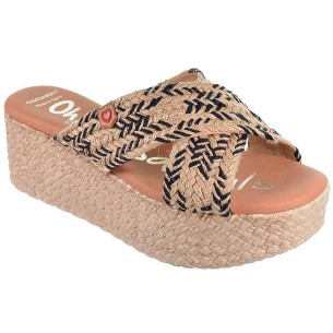 5058 Oh My Sandals Sandalia 5058 Oh! My Sandals. Sandalia tipo Zueco con tiras cruzadas en rafia trenzada. Plantilla confort. Pi 2