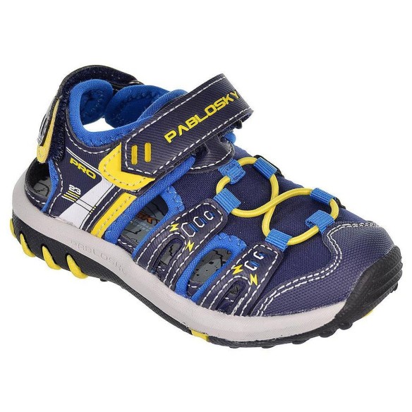 969420 Pablosky Sandalia Bio Sandalia sintética y textil. Forro textil y plantilla acolchada, máximo confort. Cierre con velcro 