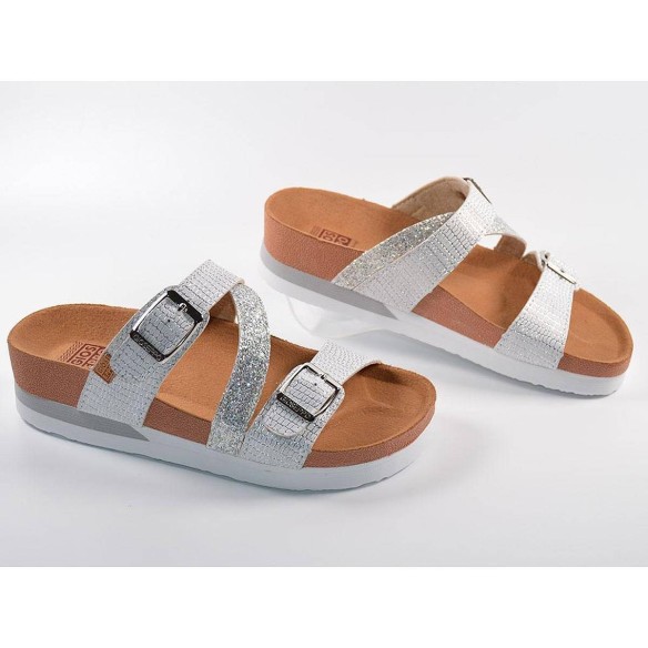 59273 Gioseppo Zueco Sandalia Zueco sintético. Tiras con hebillas ajustables. Plantilla textil, resistente al agua. Piso bio sin