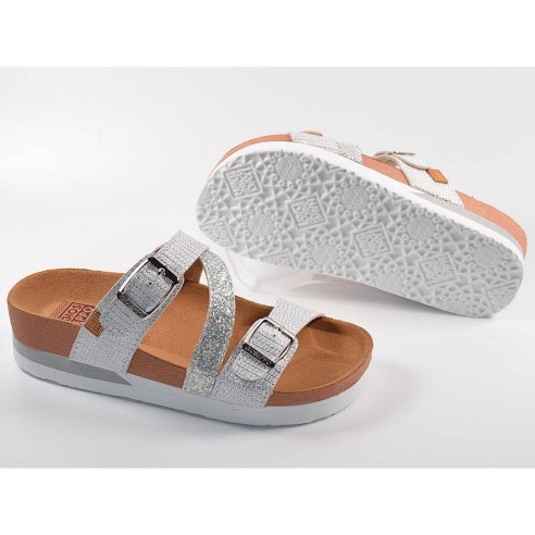 59273 Gioseppo Zueco Sandalia Zueco sintético. Tiras con hebillas ajustables. Plantilla textil, resistente al agua. Piso bio sin