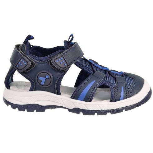 2154 Crecendo Sandalia 2154 CRECENDO. Sandalia en sintético y textil. Forro textil y plantilla acolchada en piel. Cierre con vel