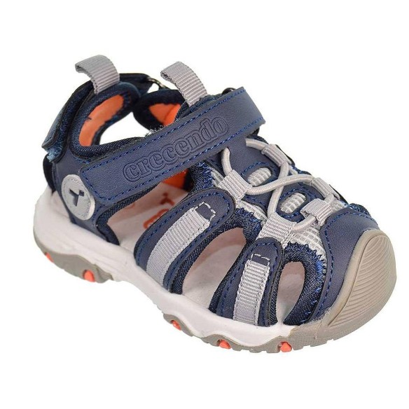 2142 Crecendo Sandalia 2142 CRECENDO. Sandalia en sintético y textil. Forro textil y plantilla acolchada en piel. Cierre con vel